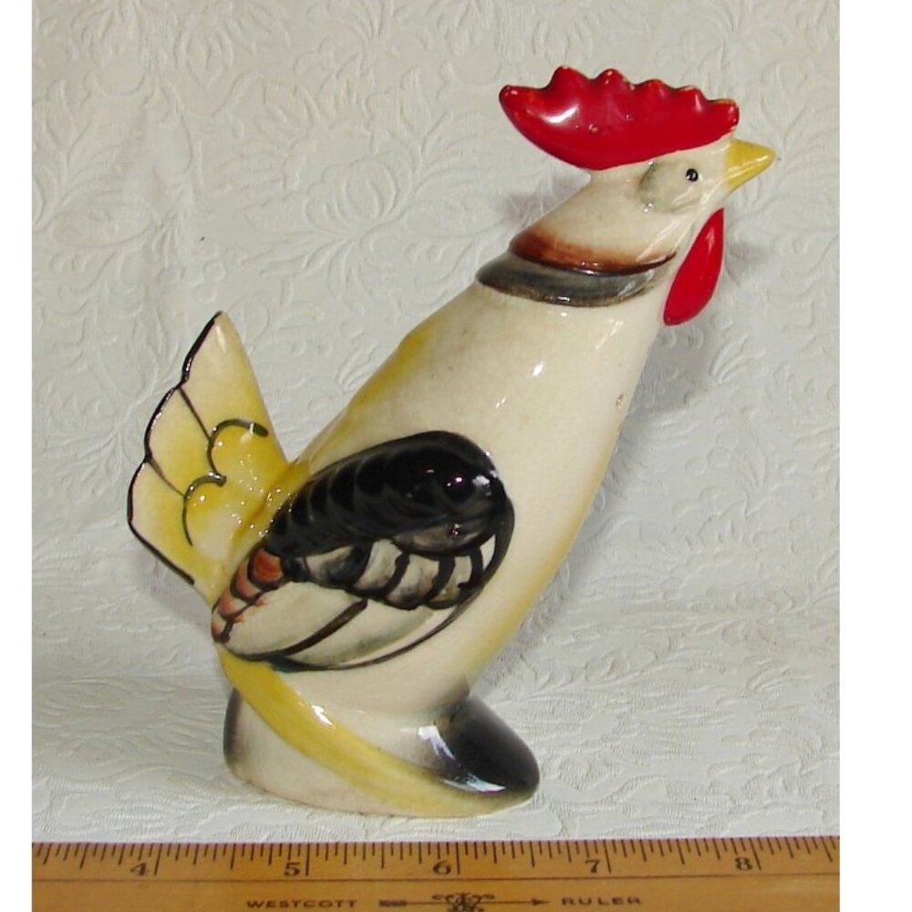 Vtg Tall Rooster SALT or PEPPER SHAKER, Japan, Single Replacement, MCM Figurine